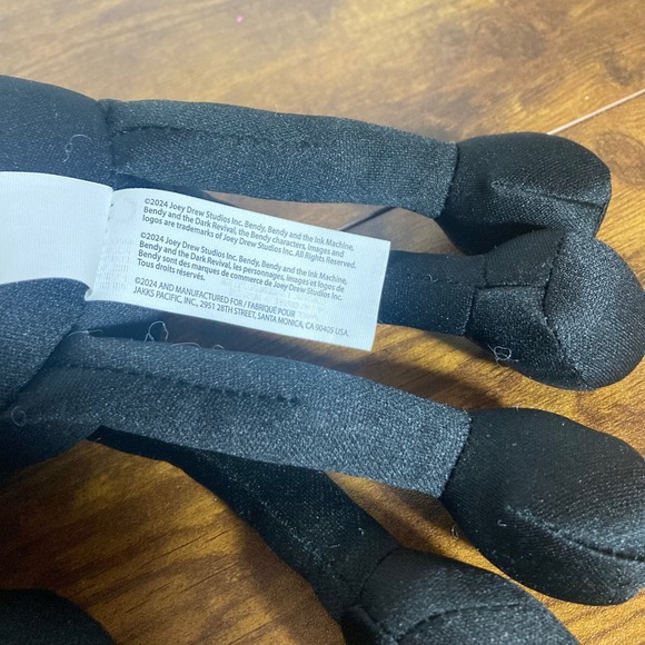 Jakks Pacific Bendy and the Dark Revival Spider Plush Black White Stuffed Toy - Picture 4 of 7